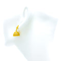 Ornamental Bespoke 22k Gold Jhumki Earrings 