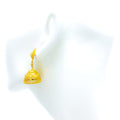 Flawless Floral 22k Gold Jhumki Earrings 