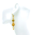 Impressive Sleek Orb 22k Gold Jhumki Earrings 