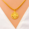 Mesmerizing Netted 22k Gold Allah Pendant