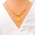 Mesmerizing Netted 22k Gold Allah Pendant