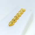 Palatial Sand Finished Heart 22K Gold Necklace Set 