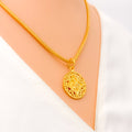 Mesmerizing Netted 22k Gold Allah Pendant