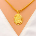 Opulent Glowing Oval 22k Gold Allah Pendant 