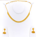 Luxurious Posh 22k Gold Floral Necklace Set 