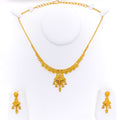 Gorgeous Striped 22k Gold Necklace Set 