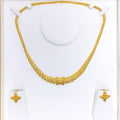 Dazzling Netted Flower 22K Gold Necklace Set