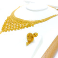 blooming-netted-floral-22k-gold-necklace-setblooming-netted-floral-22k-gold-necklace-set