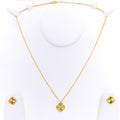 Flawless Bespoke Golden 21k Gold Necklace Set 