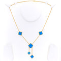 Extravagant Turquoise 21k Gold Necklace 