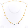 Glamorous Star Charmed 21k Gold Necklace 