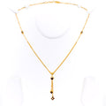 Attractive Floral Hanging 21k Gold Necklace 