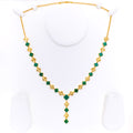 Bright Opulent 21k Gold Reflective Clover Necklace 