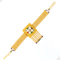 Gorgeous Enamel Tassel 22K Gold Bracelet