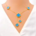 Extravagant Turquoise 21k Gold Necklace 