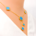 Extravagant Turquoise 21k Gold Necklace 