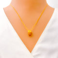 Distinctive Dynamic 21k Gold CZ Necklace 