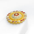 unique-meenakari-floral-22k-gold-pendant-set