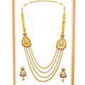Distinct Drop 22k Gold Layered Necklace Set 