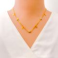 Glamorous Star Charmed 21k Gold Necklace 