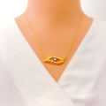 Iconic Evil Eye Guard 21k Gold Necklace 