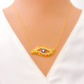 Iconic Evil Eye Guard 21k Gold Necklace 