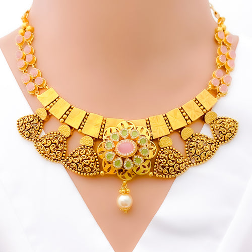 Designer Jewellery Sets for Kids and Girls Antique Gold Necklace  Collections NL25340