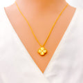 Flawless Bespoke Golden 21k Gold Necklace Set 