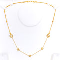 Glossy Bold Square Block 22k Gold Necklace 