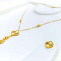 Extravagant Exclusive 22k Gold Clover Necklace Set