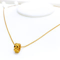 Dressy Elegant 21k Gold Trendy CZ Necklace 