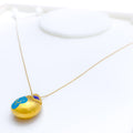 Iconic Vivid Drop 21k Gold CZ Necklace