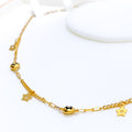 Impressive Sleek Star Charmed 21k Gold Necklace 