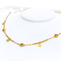 Impressive Sleek Star Charmed 21k Gold Necklace 