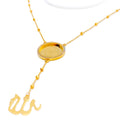 Glimmering Sophisticated 21k Gold CZ Necklace 