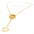 Glimmering Sophisticated 21k Gold CZ Necklace 