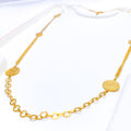 Everlasting Regal 21k Gold Long Coin Necklace 