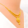 Decadent Curved 22k Gold Necklace Set 