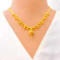 Flowing Tasseled 22k Gold Necklace Set 