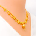 Flowing Tasseled 22k Gold Necklace Set 