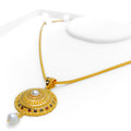 intricate-meenakari-22k-gold-pearl-pendant