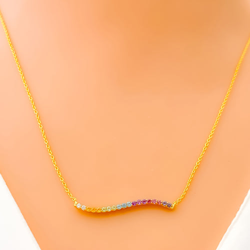 Dazzling Decorative 18k Gold + Diamond Necklace