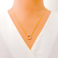 Studded Radiant Halo 18k Gold + Diamond Necklace 