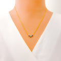 Timeless Vibrant Trio 18k Gold + Diamond Necklace 