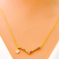 Opulent Multi-Color 18k Gold + Diamond Necklace