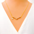 Opulent Multi Color 18k Gold + Diamond Necklace 