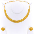 Elegant Impressive Luminous 22k Gold Necklace Set