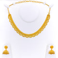 Royal Lustrous Laced 22k Gold Necklace Set 