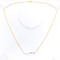 Dazzling Decorative 18k Gold + Diamond Necklace 