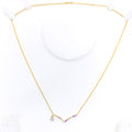 Opulent Multi Color 18k Gold + Diamond Necklace 